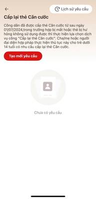 Tạo yêu cầu cấp lại
