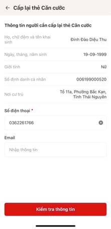 Kiểm tra thông tin