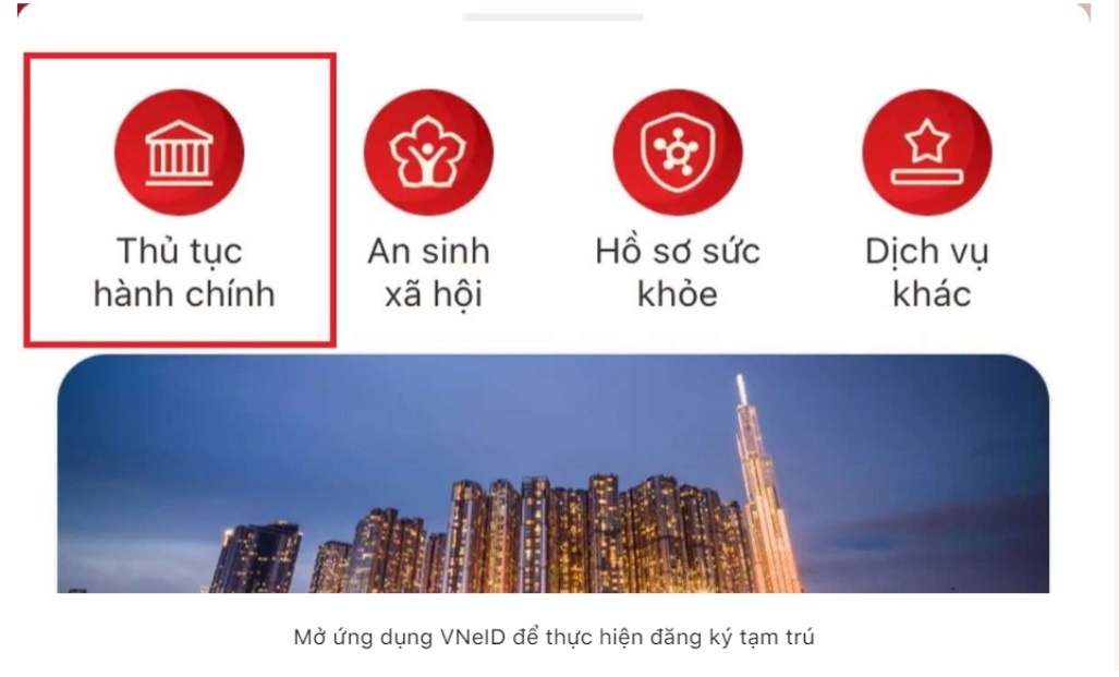 Hướng dẫn thông báo lưu trú trên VNeID