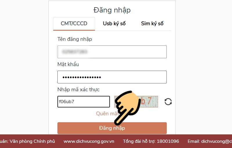 Chọn mục Tạm vắng