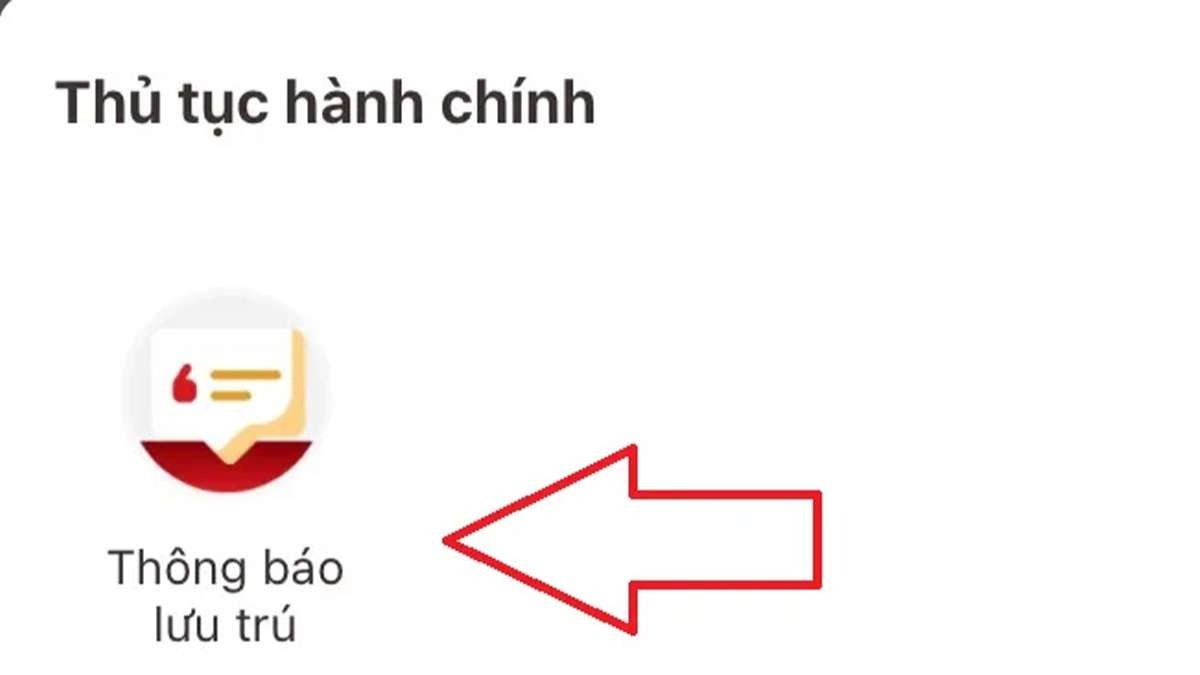 Chọn Khai báo tạm vắng